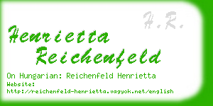henrietta reichenfeld business card